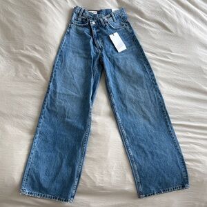 Zara Crossed Waist Wide Leg Jean